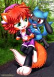  bbmbbf little_tails lucario palcomix pokemon skye_(little_tails) 