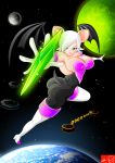 animal_ears big_breasts boots breasts chaos_emerald earth gloves green heart human leggings moon pink ring rouge_the_bat sega sonic_*(series) sonic_the_hedgehog_(series) space wings witchking00