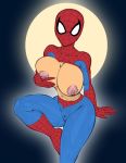  armando_huerta big_breasts breast_expansion breasts clothes erect_nipples female genderswap half_naked hips huge_breasts marvel nipples rule_63 solo spider-man standing tight_clothing torn_clothes wide_hips 