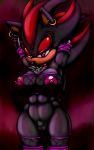  abs breasts chest_tuft crossgender ear_piercing earring female hedgehog nipples nude piercing pose pubic_hair pussy sega shadow_the_hedgehog solo thecon 