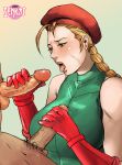  1girl 2boys beret blonde_hair blue_eyes braid cammy_white capcom clothed clothed_female_nude_male double_handjob fellatio gloves hair handjob hat headgear highres lord_senkai multiple_boys multiple_penises open_mouth oral penis ponytail pubic_hair scar street_fighter testicles tongue tongue_out uncensored veiny_penis 