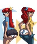  ass axel-rosered glasses johnny_test looking_back mary_test panties susan_test twins underwear 