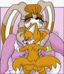  anthro areola ass big_breasts breasts canine erect_nipples female fox huge_breasts lagomorph male michiyoshi miles_&quot;tails&quot;_prower nipples penetration rabbit sega sex sonic_(series) vanilla_the_rabbit 