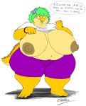 big_breasts breasts chubby crocodile female huge_breasts morbidly_obese nipples original original_character overweight petunia_(vdisco) reptile scalie solo vdisco