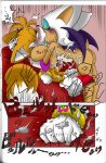  comic cute furry michiyoshi miles_&quot;tails&quot;_prower multiple_tails rouge_the_bat sega sonic sonic_(series) tail text 