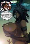  big_breasts breasts canine collar comic dialogue english_text female huge_breasts human male nipples open_mouth rhemora_(artist) text tongue tongue_out 