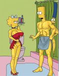  bart_simpson maggie_simpson marge_simpson milf the_fear the_simpsons yellow_skin 