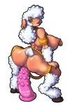  alpha_channel anus ass big_breasts breasts butt demien dildo female hooves jewelry looking_back penetration piercing plain_background sex_toy sheep sideboob solo vaginal vaginal_penetration 