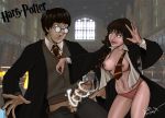  breasts harry_james_potter harry_potter hermione_granger penis topless 