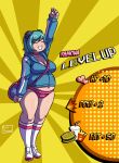  axel-rosered big_breasts blue_hair breasts level_up plump ramona_flowers scott_pilgrim solo 