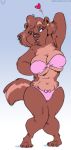  1_female 1girl 3_toes animal_ears anthro ass big_ass big_breasts bra breasts color ear_piercing earring female female_anthro female_only fur furry heart inviting looking_at_viewer looking_back nipples piercing pose slb socks solo standing tail two_tone_fur underwear vielfrey_wolve wide_hips 