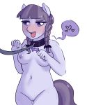  &lt;3 1girl 1girl 30minchallenge anthro anthrofied bodily_fluids braided_hair collar collar_only dripping equid equine fist friendship_is_magic front_view furry genital_fluids hair half-closed_eyes high_res horse inky_rose_(mlp) leash looking_away mammal my_little_pony navel nude petplay pigtails pony portrait puppyplay purple_eyes purple_hair purple_skin purple_tail pussy pussy_juice rainbowsprinklesart red_tongue roleplay simple_background speech_bubble standing sweat sweatdrop three-quarter_portrait tongue tongue_out twin_braids white_background 
