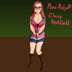  1female 1girl 1girl 1girl ass big_ass female_only glasses green_eyes gun huntress instagram pink_clothes pureruby87 red_hair shorts solo_female streamer twitch.tv twitter youtuber 