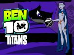  ben_10 breasts cosplay erect_nipples green_eyes gwen_tennyson hair nipples nude pubic_hair pussy raven_(dc) small_breasts teen_titans 