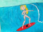 big_breasts blonde_hair breasts bridgette_(tdi) cartoon_network flashlight237 green_eyes hairless_pussy hourglass_figure light-skinned_female long_blonde_hair long_hair nipples nude surfer_girl surfing thick_ass thick_legs thick_thighs total_drama_island waves