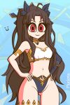  1girl atomic_wedgie between_labia black_hair black_panties blush bra breasts embarrassed fate/grand_order fate_(series) female_only femsub frontal_wedgie gif humiliation ishtar_(fate/grand_order) panties partially_visible_vulva plucknix red_eyes small_breasts twin_tails underwear underwear_only wedgie white_bra 