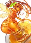 arm_support ass back bangle bangs bee bee_girl bent_over bow bracelet breasts brown_eyes brown_hair cameltoe chestnut_mouth chikokuma dimples_of_venus dripping fairy female food from_behind fruit girl_in_food goo_girl hair_bow hair_intakes hair_ornament hand_on_hip hentai hips honey horizontal_stripes in_container in_food insect_girl insect_wings jewelry lemon lemon_slice long_hair looking_at_viewer looking_back minigirl monster_girl nipples open_mouth orange_eyes orange_hair orange_skin orange_slime original panties pointy_ears ponytail see-through sideboob simple_background slime_girl slime_monster slimegirl small_breasts solo striped striped_legwear striped_panties striped_thighhighs thighhighs topless transparent underwear underwear_only wasp_waist wet wet_clothes wet_panties white_background wide_hips wings