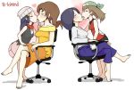  4girls b-intend caroline closed_eyes dawn female/female female_only french_kiss heart johanna kissing may pokemon yuri 