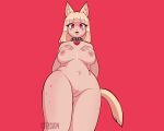  1girl animal_ears breasts capy_diem cat_ears character_request gif looking_at_viewer nipples nude pussy short_hair solo_female tail 