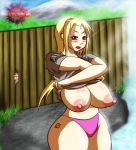  big_breasts breasts demonroyal_(artist) naruto nipples tsunade undressing 