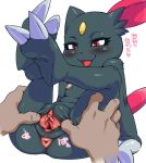  2_toes anus blush cute female feral fingering hindpaw human interspecies male nezumi nezunezu paws plantigrade pokemon pokephilia pussy red_eyes sneasel text translation_request 