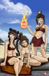 3_girls avatar:_the_last_airbender azula beach female_only mai_(avatar) tagme ty_lee