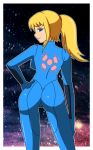 1girl ass bodysuit female_only metroid pervyangel samus_aran zero_suit