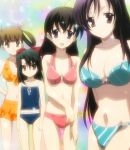  4girls katsura_kotonoha kiyoura_setsuna kuroda_hikari multiple_girls saionji_sekai school_days swimsuit 