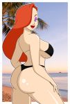 1girl ass bikini blackangel014 female_only jessica_rabbit pervyangel photo_background who_framed_roger_rabbit