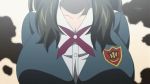  animated animated_gif big_breasts black_hair bouncing_breasts breasts cleavage gif huge_breasts large_breasts long_hair lowres open_mouth school_uniform sket_dance unyuu_mimori 