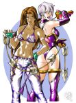 1girl alluring ass bandai_namco brazilian breasts christie_monteiro crossover dark_skin female_only human isabella_valentine long_hair multiple_females namco namco_bandai project_soul soul_calibur soul_calibur_ii soulcalibur_iii sword tekken tekken_4 tekken_5_dark_resurrection tekken_tag_tournament_2 weapon
