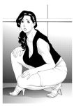  breasts female high_heels solo takasugi_kou 