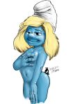  imaajfpstnfo nipples nude smile smurfette solo the_smurfs 