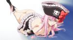  ass big_breasts breasts captain_liliana female high_res laying_down long_hair pink_eyes pink_hair pirate pirate_hat queen&#039;s_blade queen&#039;s_blade_rebellion screencap solo 