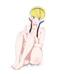  blonde_hair blue_eyes breasts elesa kamitsure_(pokemon) nipples nude pokemon pussy senwa solo 