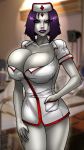 big_breasts breasts dc_comics dcau non-nude nurse nurse_cap nurse_outfit nurse_uniform raven_(dc) teen_titans wilko