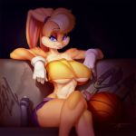  1girl 2016 anthro basketball bottle clothing female female_only furry lagomorph lola_bunny looking_at_viewer looney_tunes mammal rabbit shorts smile warner_brothers white-devil_(artist) 