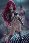  armor blood bottomless breasts high_heels high_resolution katarina_(league_of_legends) large_filesize league_of_legends nipples no_bra open_clothes open_shirt potential_duplicate pussy shoes sword tattoo uncensored very_high_resolution weapon zarory 