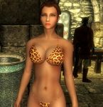  bikini breasts female navel skyrim swimsuit 