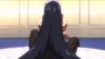  aneimo animated animated_gif anime bed black_hair breasts climax gif hand_on_head hentai long_hair nipples pantyhose shirakawa_saori thighhighs 