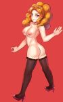  1girl adagio_dazzle adagio_dazzle_(eg) ass breasts equestria_girls female female_only friendship_is_magic high_heels humanized legs looking_at_viewer mostly_nude my_little_pony no_bra no_panties solo standing stockings 