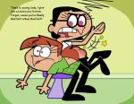  angry ass bent_over black_hair bottomless glasses lipstick milf mother_&amp;_daughter orange_hair otk over_the_knee pink_eyes ponytail red_ass short_hair spank spanking star the_fairly_oddparents vicky vicky&#039;s_mom vicky_(fop) 