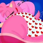  1girl 1girl 2022 3barts 4k absurd_res accessory amy_rose anthro ass bed big_ass blue_background closed_eyes clothing dat_ass digital_media_(artwork) eulipotyphlan eyelashes fur furniture hair headband heart hedgehog high_res huge_ass lying mammal multicolored_body multicolored_fur on_front panties pink_body pink_fur pink_hair rear_view sega short_hair simple_background sleeping sonic_the_hedgehog_(series) sound_effects tail_motion tailwag tan_body tan_fur thick_thighs two_tone_body two_tone_fur underwear wide_hips zzz 