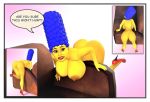 3d ass bent_over brutishpen high_heels huge_breasts marge_simpson nipples nude the_simpsons thighs whoa_look_at_those_magumbos yellow_skin