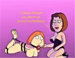  ass ball_gag bondage breasts diane_simmons dominatrix family_guy lois_griffin nude thighs 