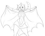  big_breasts blush breasts cape cleavage cosplay halloween horn lizard_folk reptile scalie smile vampire 