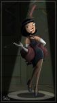  black_eyes black_hair cigarette cosplay disney dr._hirano dress feather flapper_girl fur_coat furcoat gloves halloween high_heels javidluffy lipstick long_hair phineas_and_ferb red_lipstick solo stockings 