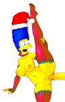  anal christmas legoman lm_(legoman) marge_simpson pom_pom stockings the_simpsons white_background yellow_skin 