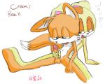  animated cream_the_rabbit furry gif miles_&quot;tails&quot;_prower multiple_tails penis sega sonic_(series) sonic_team speaking tail text 