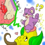  furry oral_sex penis pokemon rattata testicles weepinbell 